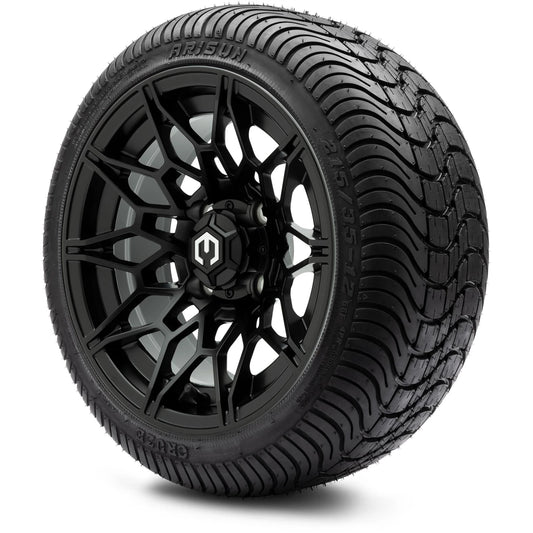 MODZ® 12" Galaxy Matte Black Wheels & Street Tires Combo